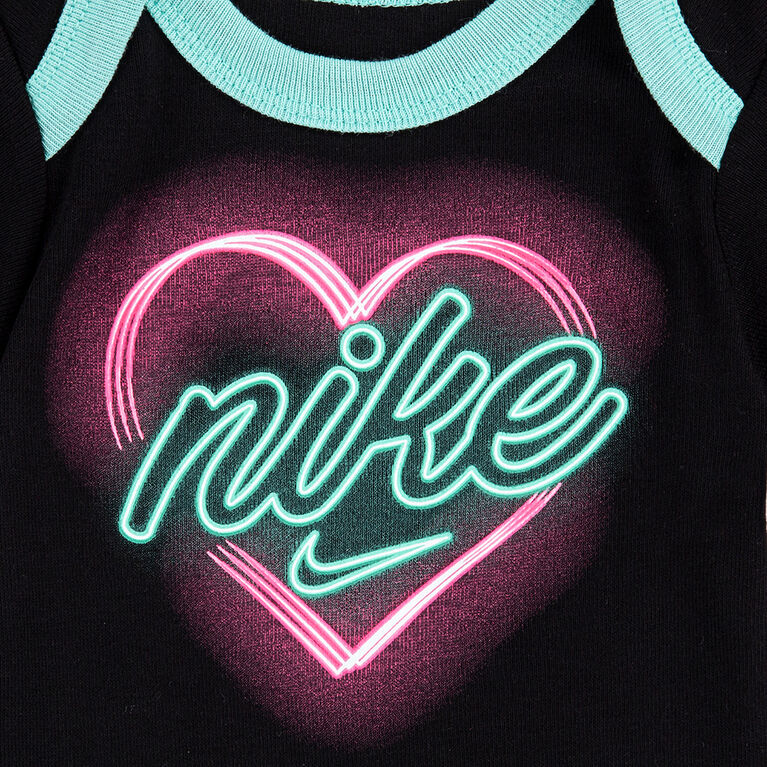 Ensemble Cadeau Neon Nike - Noir, Taille 0-6 mois