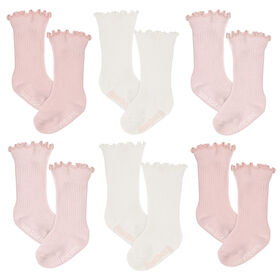 Just Born - 6-Pack Baby Vintage Floral Socks - 0-6 months
