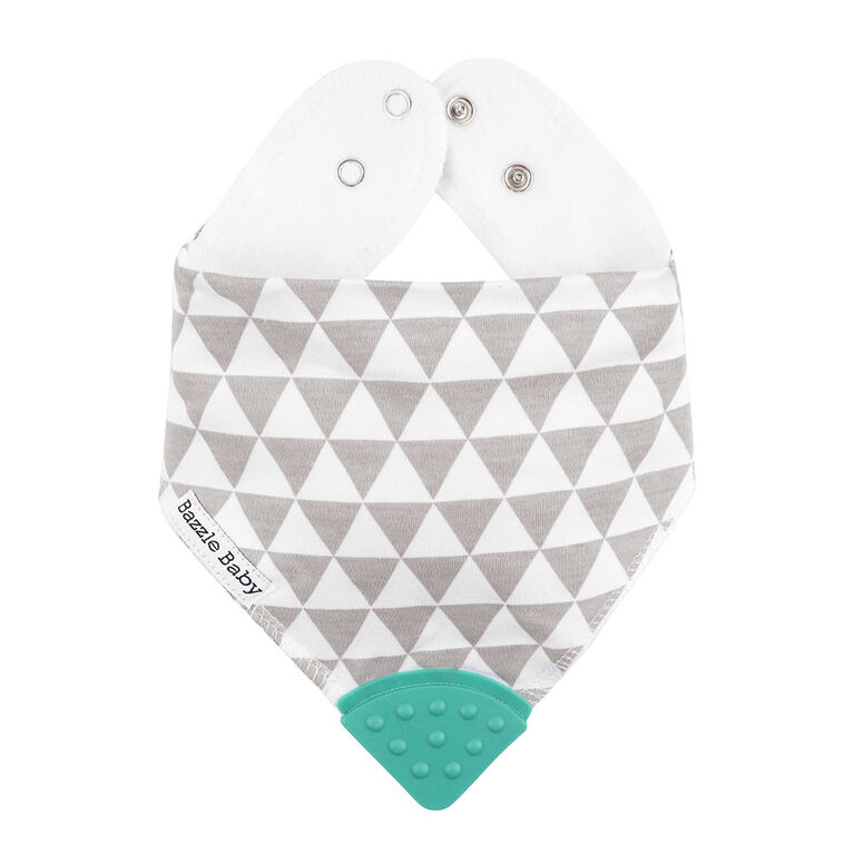 Bazzle Baby Banda Bib Teether 2pk - Triangle/Stripe
