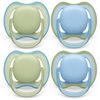 Avent Ultra Air Pacifier 0-6m green/ blue 4pk