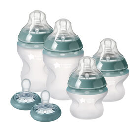 Tommee Tippee Silicone Baby Bottle and Pacifier Set | Closer to Nature Soft Feel Bottles