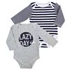 Koala Baby 2-Pack Bodysuitt - Grey, 3 Months