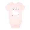 Baby Mode Short Sleeve Bodysuit:Pink Llama Newborn
