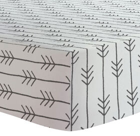 Kushies Drap Contour pour Lit de B&eacute;b&eacute; Coton Flanelle Fl&egrave;ches Noires