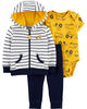 Carter’s 3-Piece Construction Cardigan Set - Navy, 3 Months