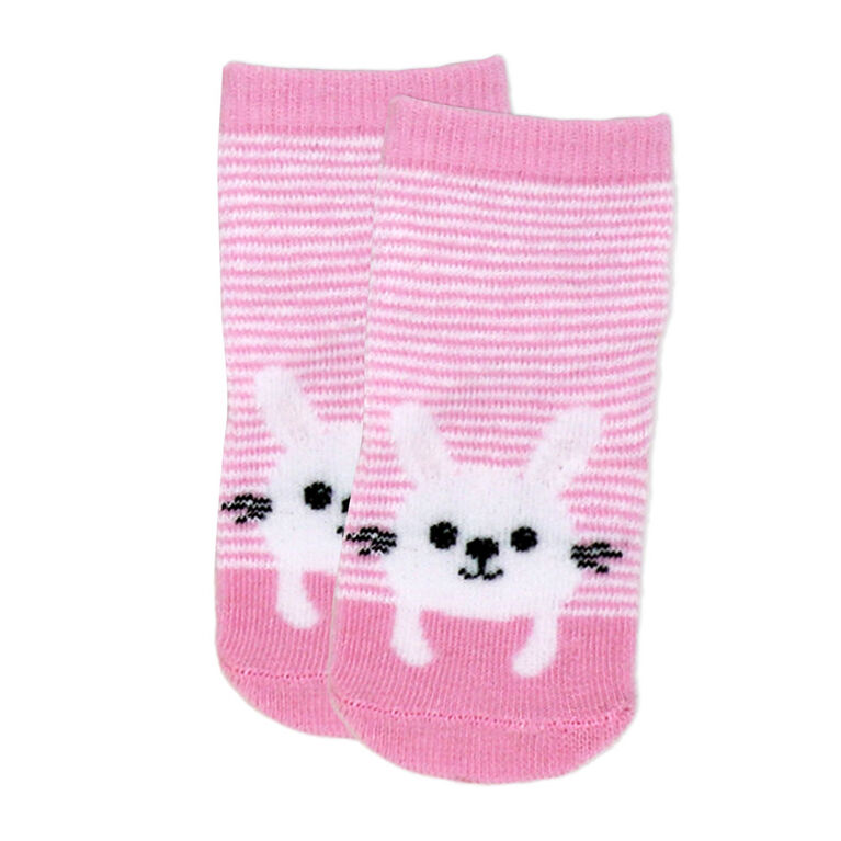 Small Wonder - Baby Sock,Pink Bunny  6-12M
