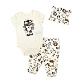 Sterling bébé Ensemble à pieds 3 pièces : Brown Lion