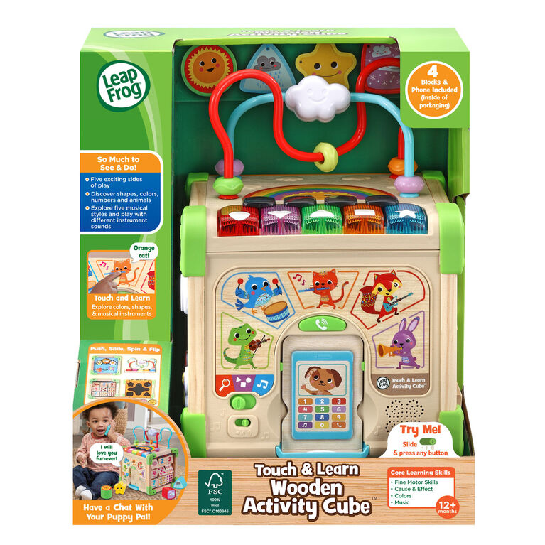 LeapFrog Touch and Learn Wooden Activity Cube - TRU Exclusive - English Edition