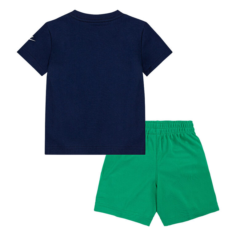 Nike Sportswear Split Futura Shorts Set - Stadium Green - Size 4T