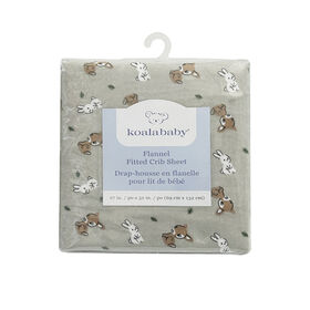 Koala Baby Lot de 1 drap en flanelle Motif lapin des bois