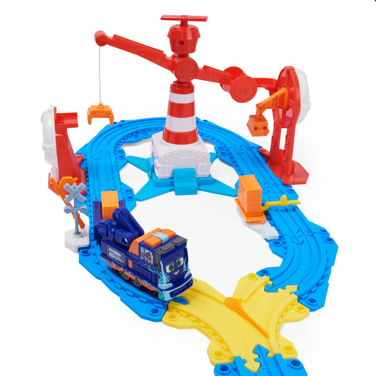Mighty Express, Port Station Playset with Exclusive Mechanic Milo Toy
