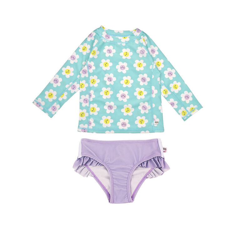 Haut de bain Rashguard + bas de bikini Daisy