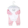 Sterling Baby 3 Piece Velour Jacket Set: Pink Kitty