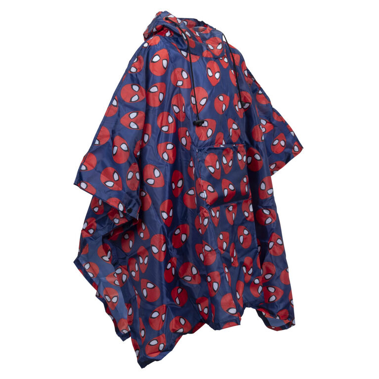 Marvel Kids Spiderman Fold Out Poncho Multi Red