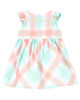 Carter's Plaid Flutter Dress Blue