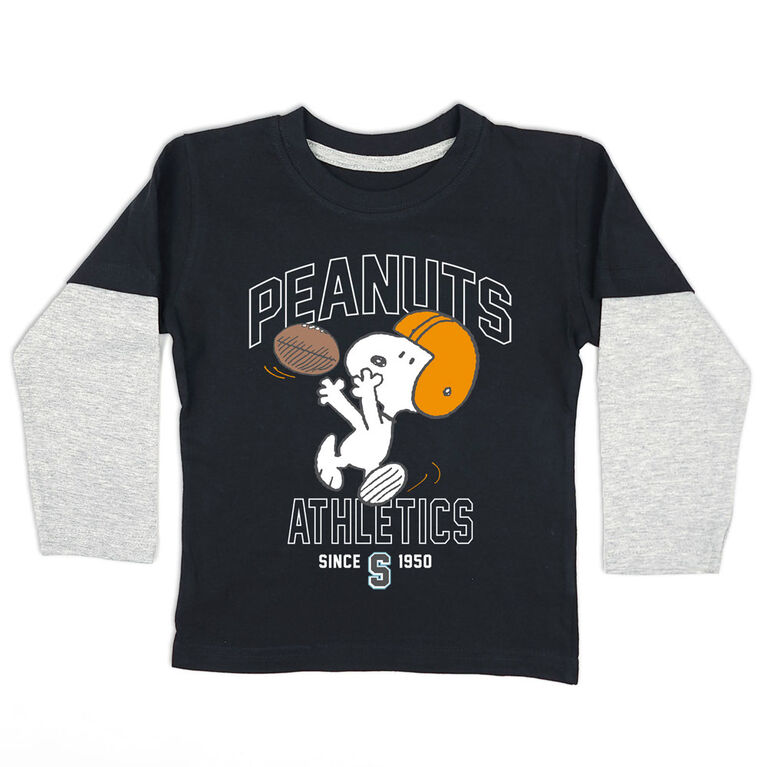 Snoopy Long Sleeve Tee - Black - 2T