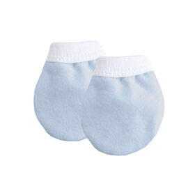 Kushies No-Scratch Mittens Flannel Blue