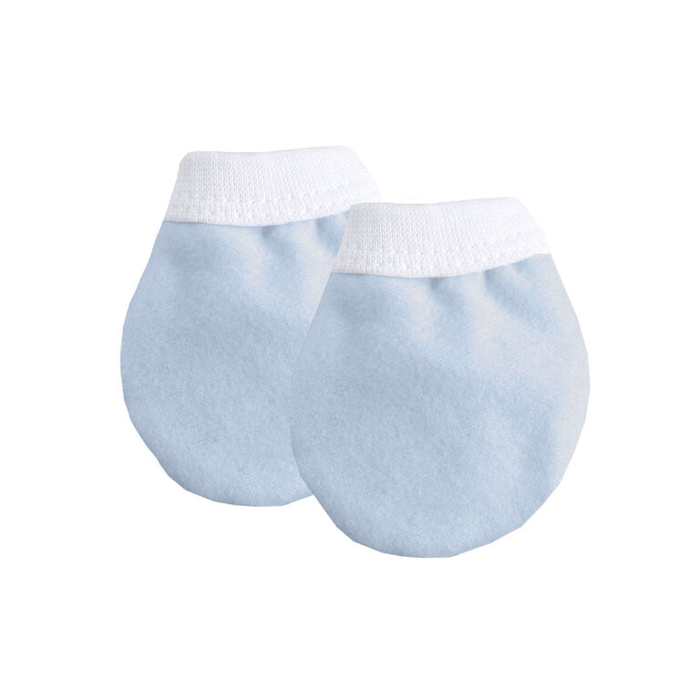 Kushies No-Scratch Mittens Flannel Blue