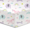 Koala Baby - Paquet de 1 drap de lit de bébé en flanelle avec des coeurs épars