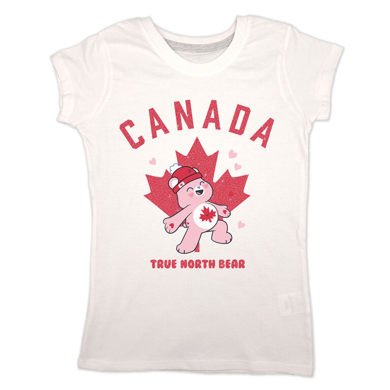 Canada Day Bear Short Sleeve Tee - Blanc - 5T