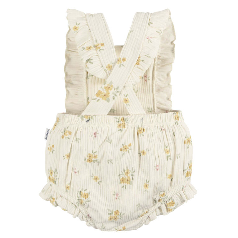 Gerber Childrenswear - Romper with Ruffle Bouquets - 12M