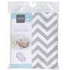 Kushies Bassinet Sheet Flannel Grey Chevron