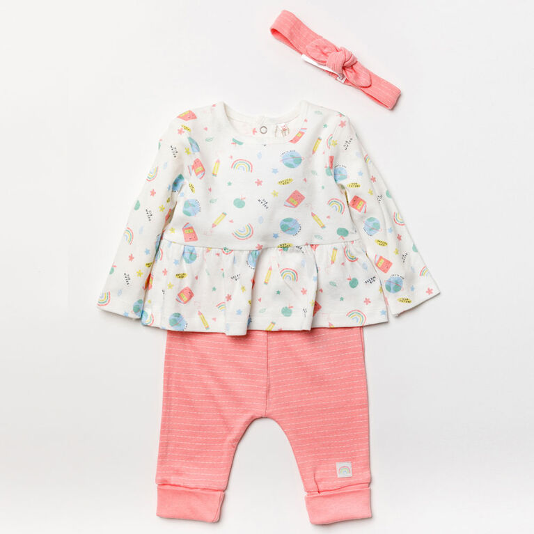 Lily & Jack Jogger Set: Coral Dream Big  6-12M