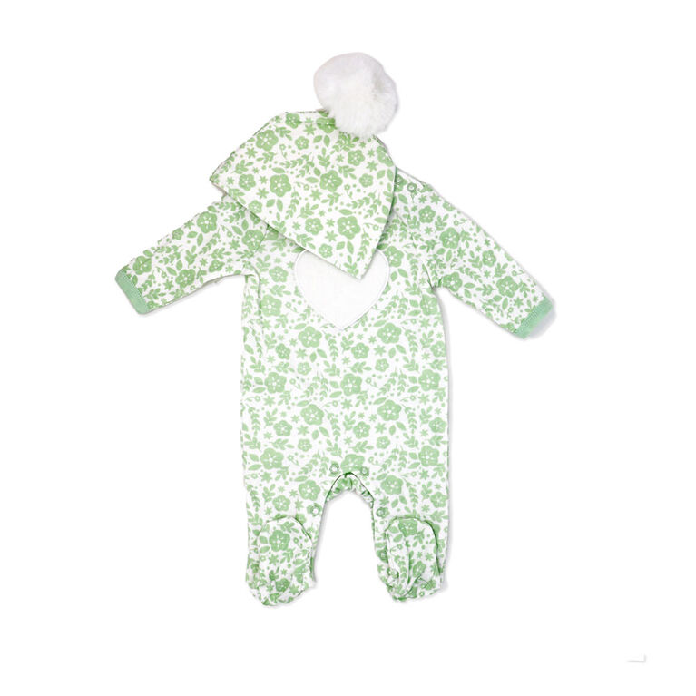 Sterling Baby 2 Piece Footie Set: Aqua Heart  9M