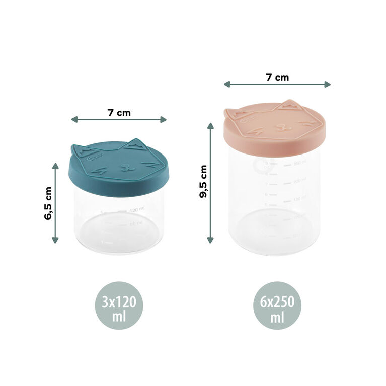 Babymoov - Isy Bowls Glass(X9)6 X 8.5Oz + 3 X 4Oz