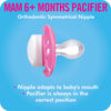 MAM Attitude Orthodontic Pacifier, 6+ Months 2-Count, Blue