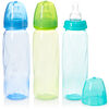 Evenflo Vented + Tinted 8oz Polypropylene Bottles 3-Pack - Teal/Green/Blue
