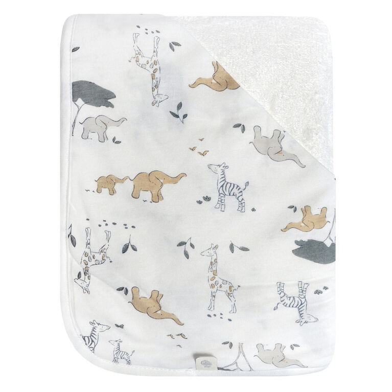 Perlimpinpin Bamboo Safari Print Hooded Towel | Babies R Us Canada