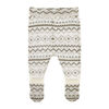 Rock a Bye Baby  Ensemble cardigan en tricot avec pieds : Fairisle cr&egrave;me 6-12 mois