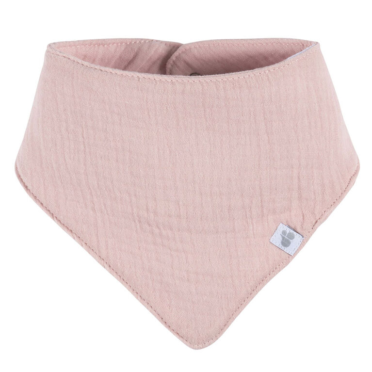 Just Born - Lot de 4 Bavoirs Bandana en Mousseline - Rose