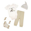 Naturelle 5 Piece Layette Box Set: Beige 0-6M