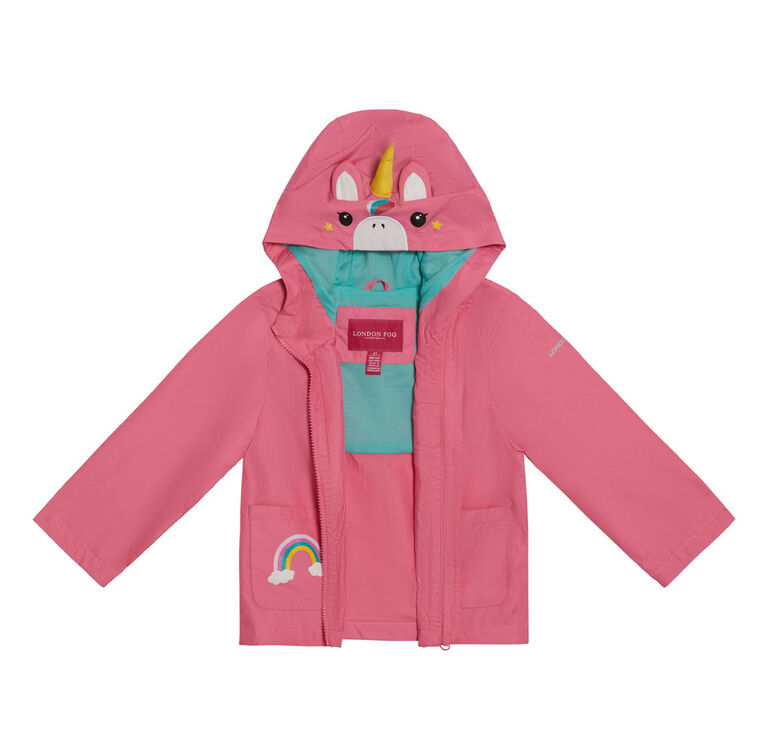 London Fog Rainslicker Rose 3T