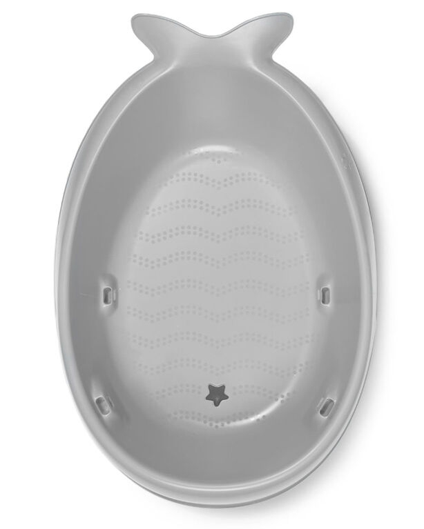 Baignoire Moby à 3 étapes avec hamac réglable de Skip Hop - Gris.