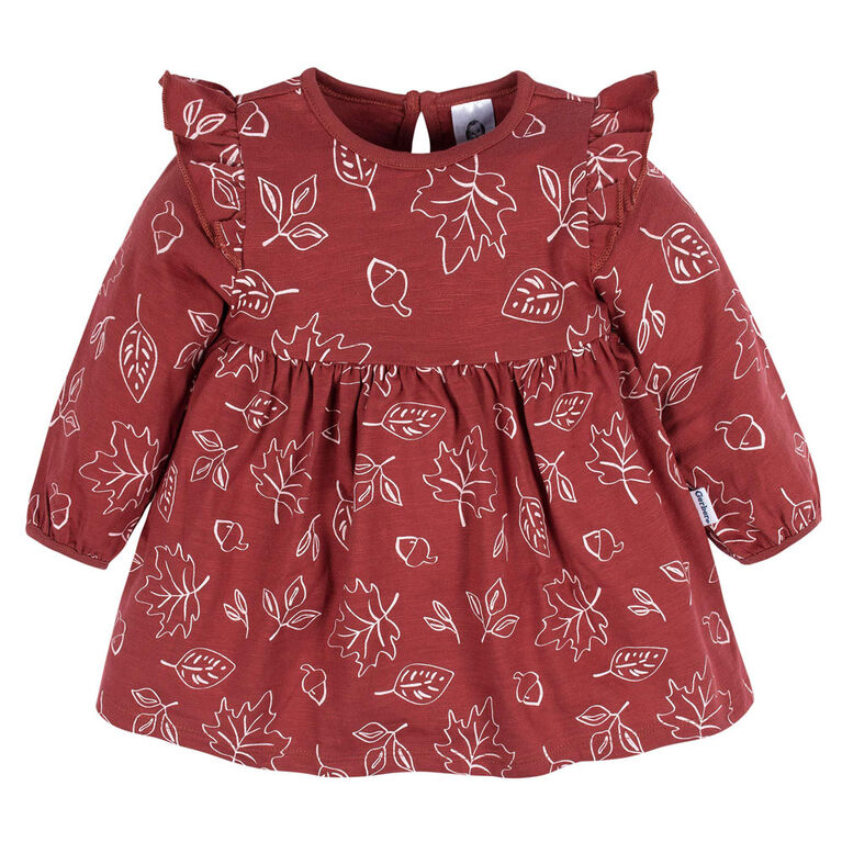 Gerber Childrenswear - Lot de 2 robes babydoll - Feuilles orange foncé