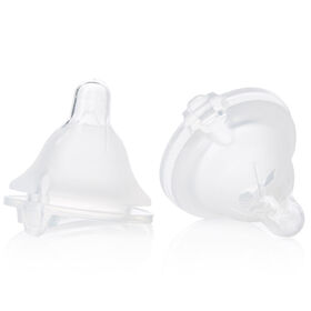 T&eacute;tines en silicone sans BPA &agrave; d&eacute;bit moyen et &agrave; grande ouverture Balance + Evenflo - 3 mois et plus, emballage de 2.