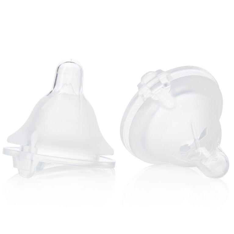 Tétines en silicone sans BPA à débit rapide avec coupe en X et à grande ouverture Balance + Evenflo - 8 mois et plus, emballage de 2.