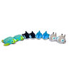 NightBuddies Light-Up Eyes Slippers Plush Dolphin Turquoise