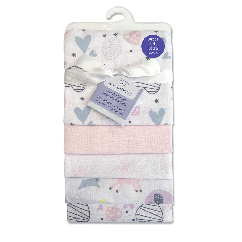 Koala Baby Receiving Blankets 4 Pk Happy Day