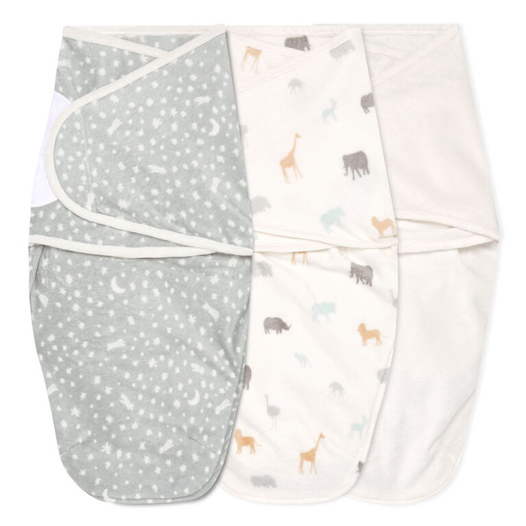 Couverture à Emmailloter Easy Aden + Anais Essentials Wild Prairie 0-3 M, Lot de 3