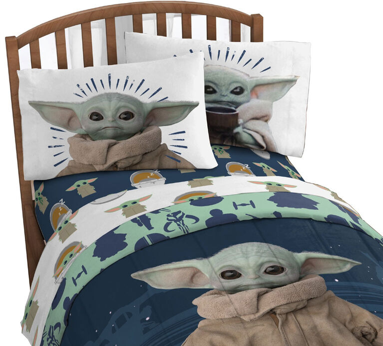The Child Baby Yoda Twin Sheet Set, Babies R Us Twin Bed
