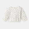 oversized crew neck popover sweater, size 9-12m - White