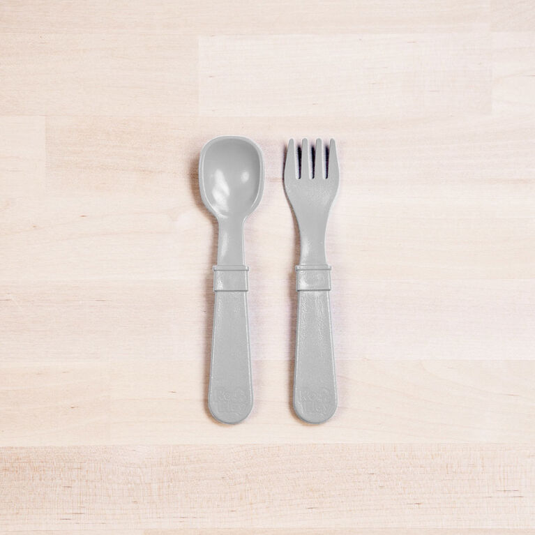 Re-Play Toddler Utensil 8Pk - Grey