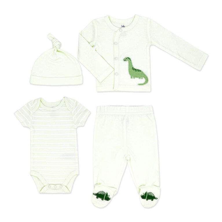 Baby Mode 4 Piece Take Me Home Set: Green Dinosaur 3M