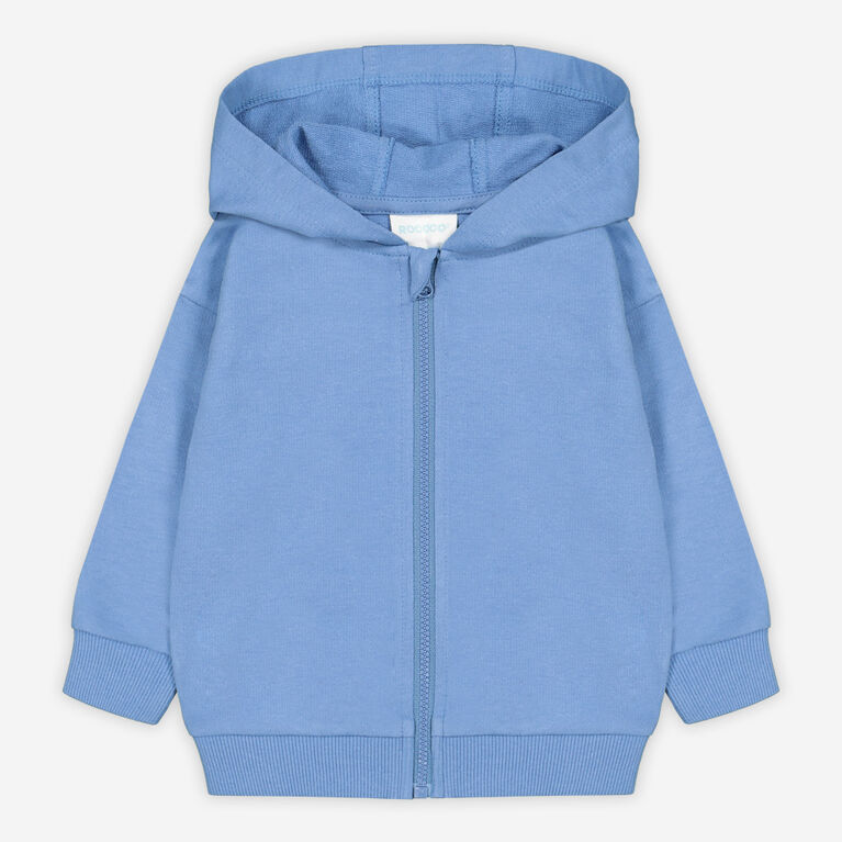 Rococo Chandail à Capuche Zippé Bleu 2/3