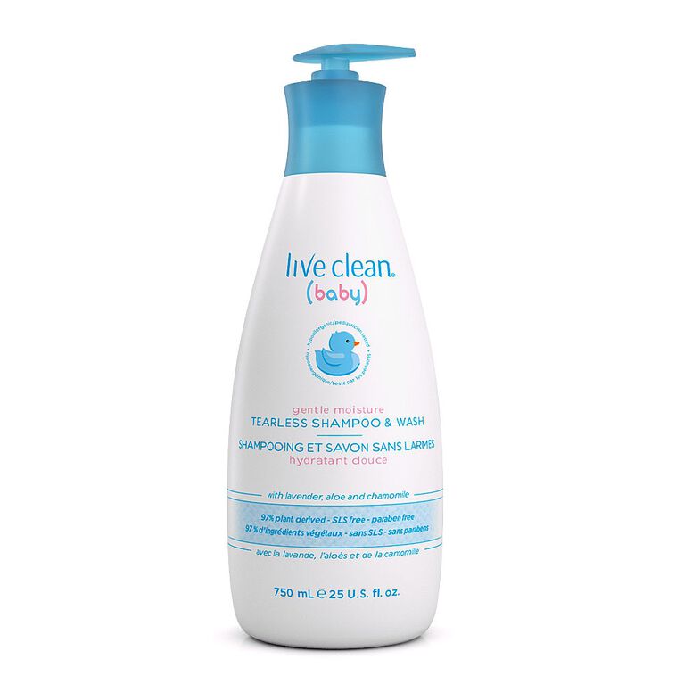 Live Clean Baby - Tearless Shampoo & Wash 750 ml