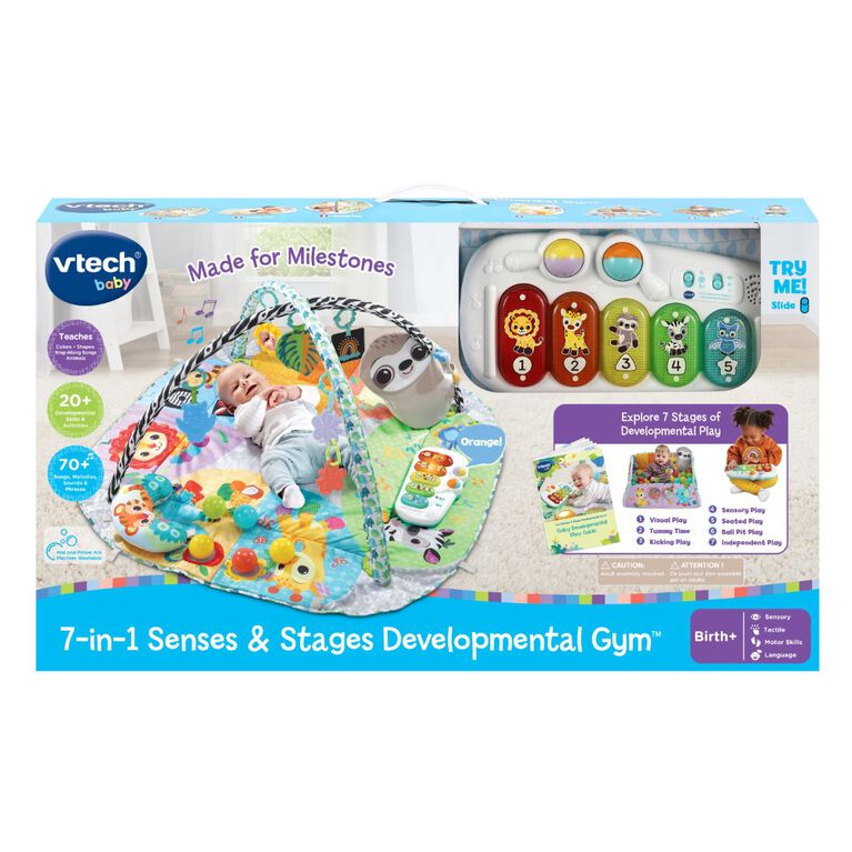 VTech Maxi tapis d'éveil sensoriel 7 en 1 - Édition anglaise